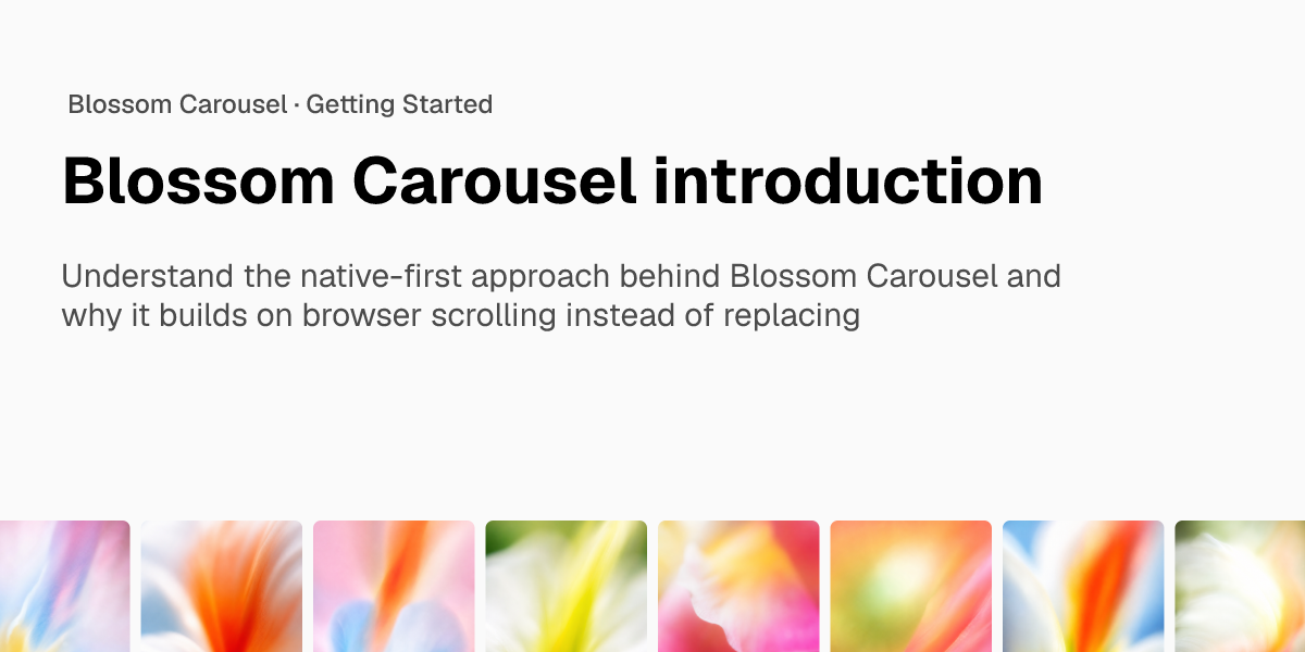 Blossom Carousel introduction